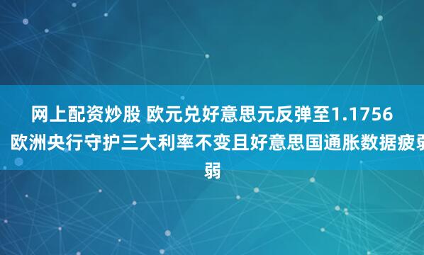 网上配资炒股 欧元兑好意思元反弹至1.1756，欧洲央行守护三大利率不变且好意思国通胀数据疲弱