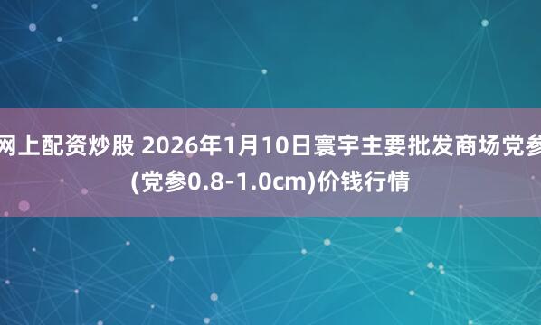 网上配资炒股 2026年1月10日寰宇主要批发商场党参(党参0.8-1.0cm)价钱行情